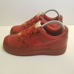 Nike Womens Size 6.5 Red AF-1 '82 Valentines Day 315115-600 Sneakers Shoes
